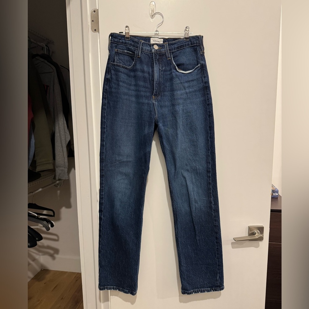 Frame Straight Leg, High Waisted Jeans